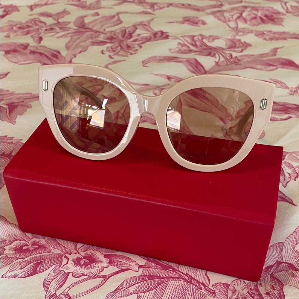 Fendi Blush Pink Logo Lens Sunglasses